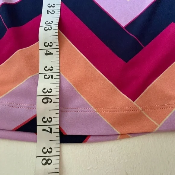 Trina Turk Colorful Geometric Pattern Sleeveless High Neck Craving Midi Dress - Picture 13 of 16